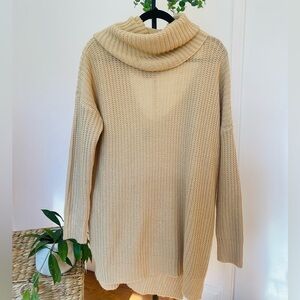 100% cotton turtleneck oversized sweater/dress